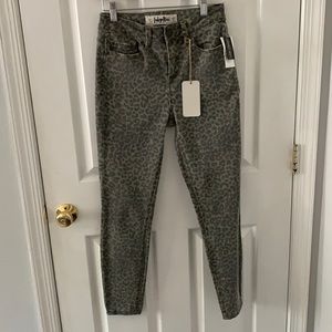 Leopard print jeans